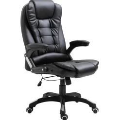 Silla de oficina Coma acolchada reclinable negro 110-119x68x71 cm