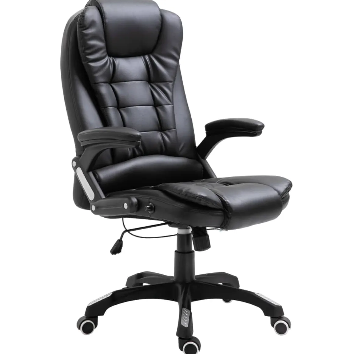 Silla de oficina Coma acolchada reclinable negro 110-119x68x71 cm