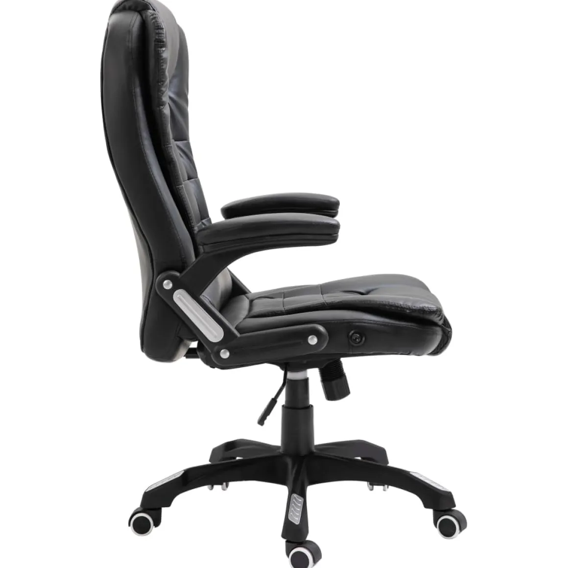 Silla de oficina Coma acolchada reclinable negro 110-119x68x71 cm