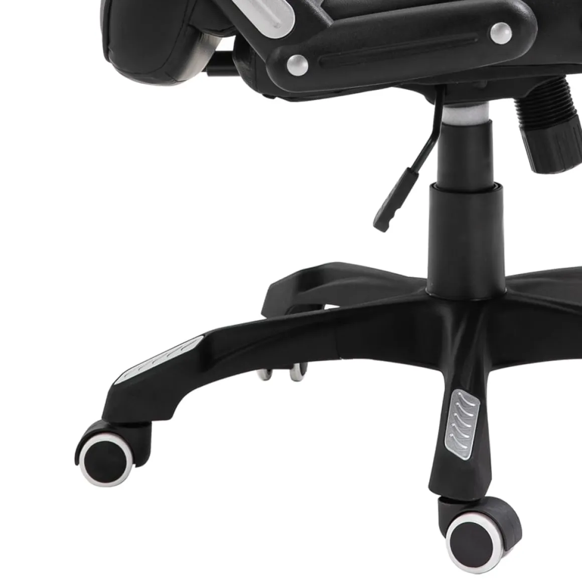 Silla de oficina Coma acolchada reclinable negro 110-119x68x71 cm