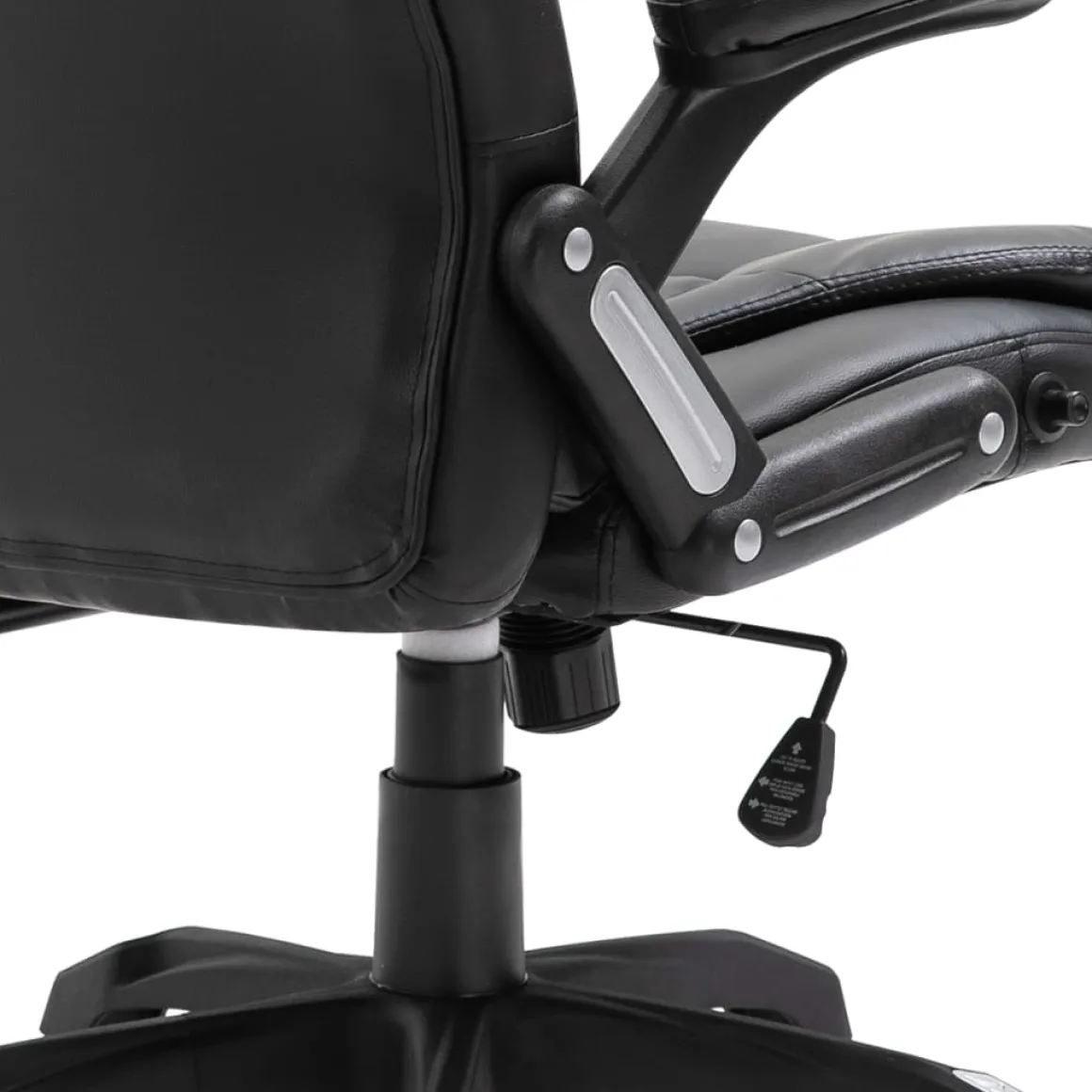 Silla de oficina Coma acolchada reclinable negro 110-119x68x71 cm
