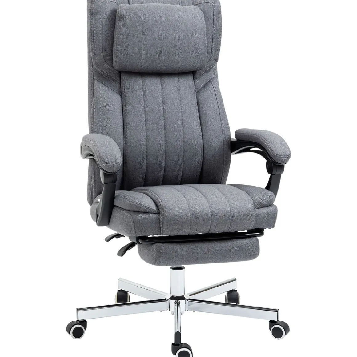 Silla de oficina Ficus Vinsetto 5 modos de masaje 3 áreas reclinable gris 105-113x61x65 cm