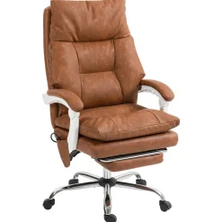 Silla de oficina Fresh Homcom reclinable con altura regulable + reposapiés 113-121x65x76 cm