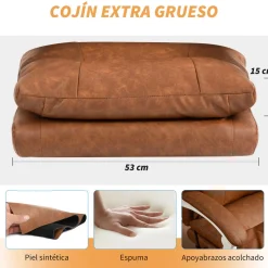 Silla de oficina Fresh Homcom reclinable con altura regulable + reposapiés 113-121x65x76 cm