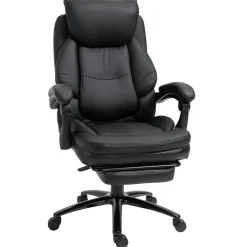 Silla de oficina Kolma Vinsetto altura ajustable respaldo inclinable negro 112-118x73x66 cm
