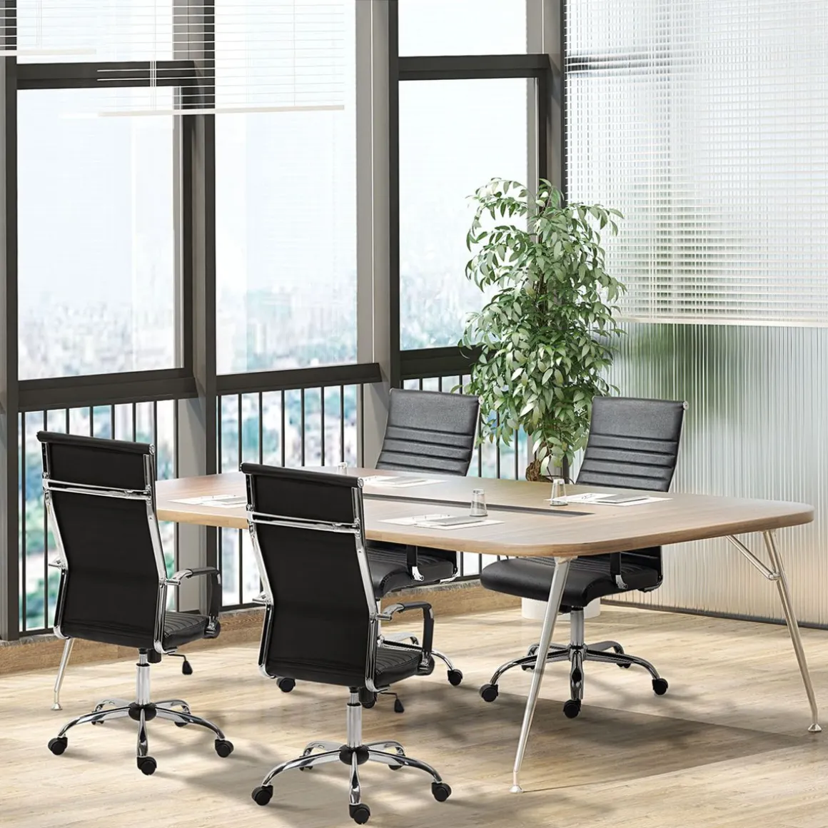 Silla de oficina Kuldesh Vinsetto altura ajustable 104-114x54x62 cm