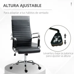 Silla de oficina Kuldesh Vinsetto altura ajustable 104-114x54x62 cm