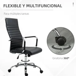Silla de oficina Kuldesh Vinsetto altura ajustable 104-114x54x62 cm