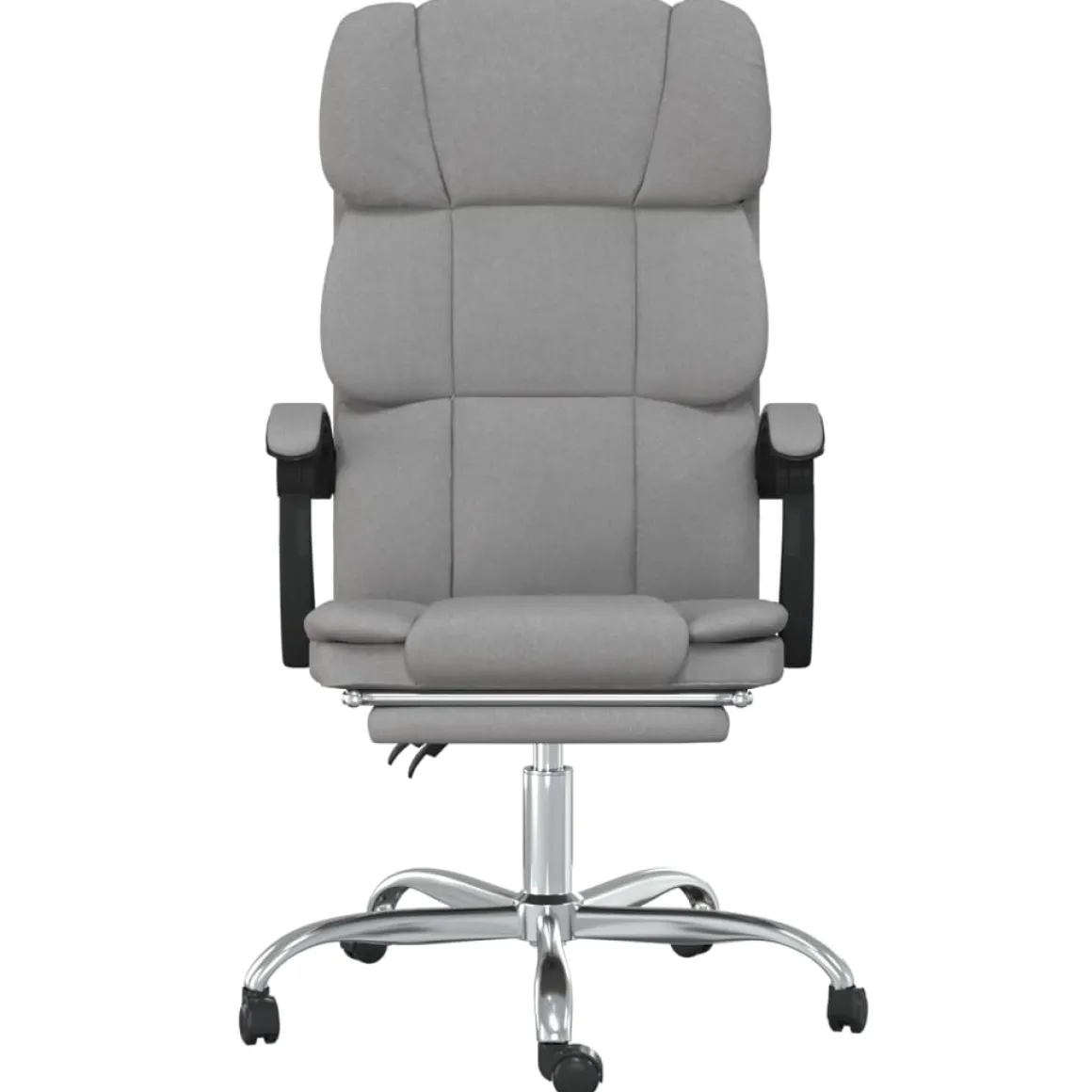 Silla de oficina Álamo reclinable altura regulable gris claro 112,5-122x63x56 cm