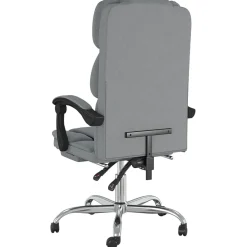 Silla de oficina Álamo reclinable altura regulable gris claro 112,5-122x63x56 cm