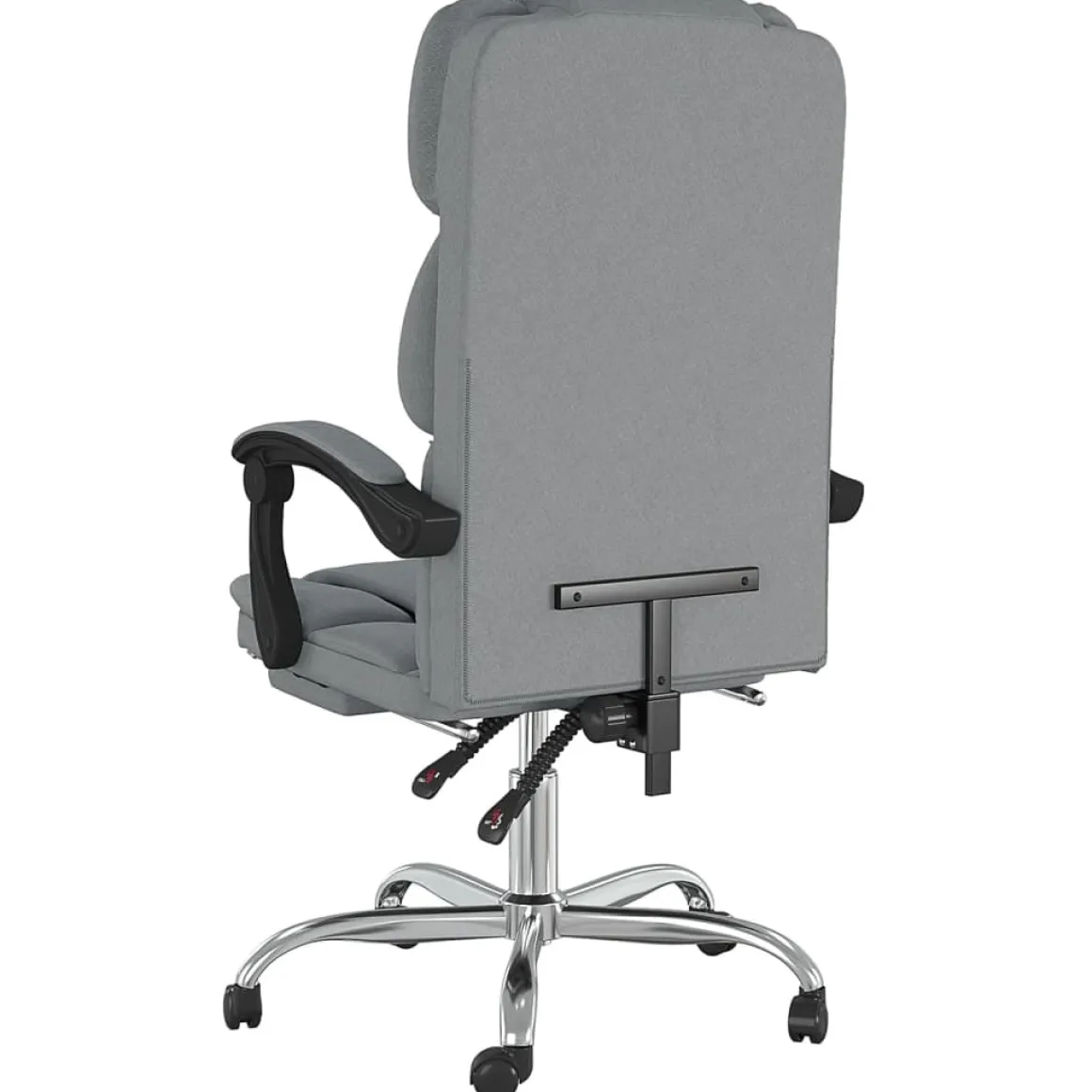 Silla de oficina Álamo reclinable altura regulable gris claro 112,5-122x63x56 cm