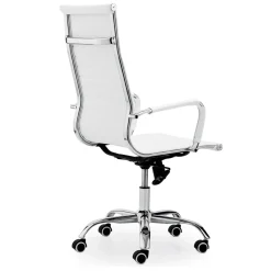 Silla de oficina Letter giratoria símil piel 106-116x64x64 cm