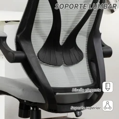 Silla de oficina Álex Homcom basculante altura regulable 113-121x66x66 cm