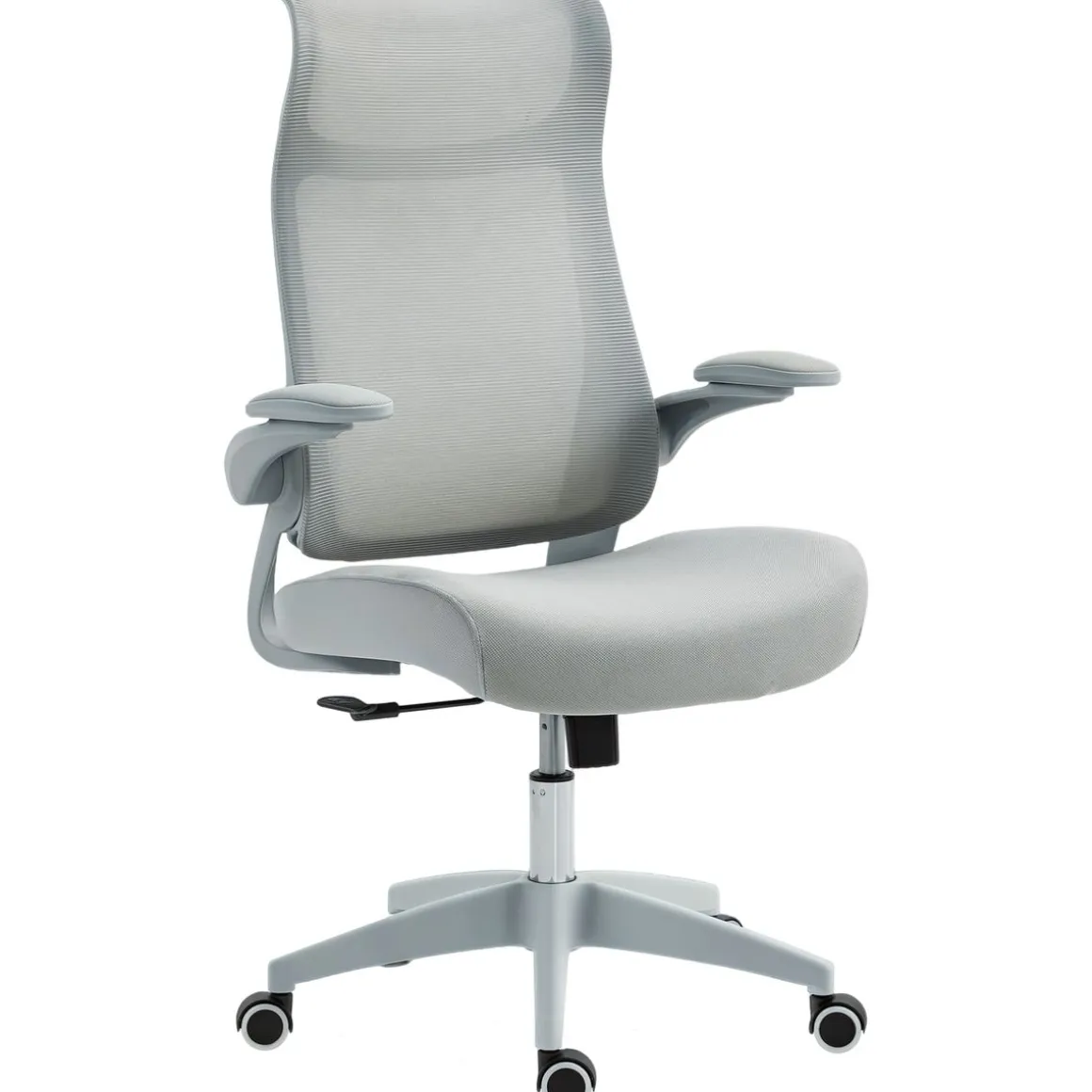 Silla de oficina Luha Homcom basculante con reposabrazos 108-118x64x65 cm