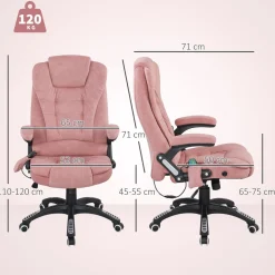 Silla de oficina Myrna Vinsetto altura regulable y función masaje 110-120x68x72 cm