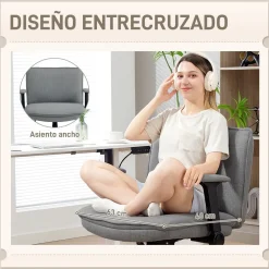 Silla de oficina Nori Homcom altura ajustable 97x76x70 cm