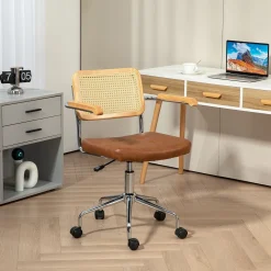 Silla de oficina Pulse Homcom basculante + altura regulable 82-90x55,5x60 cm