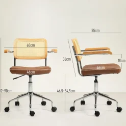 Silla de oficina Pulse Homcom basculante + altura regulable 82-90x55,5x60 cm