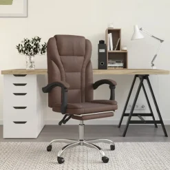 Silla de oficina Pulssar reclinable con reposapiés 112,5-122x63x56 cm