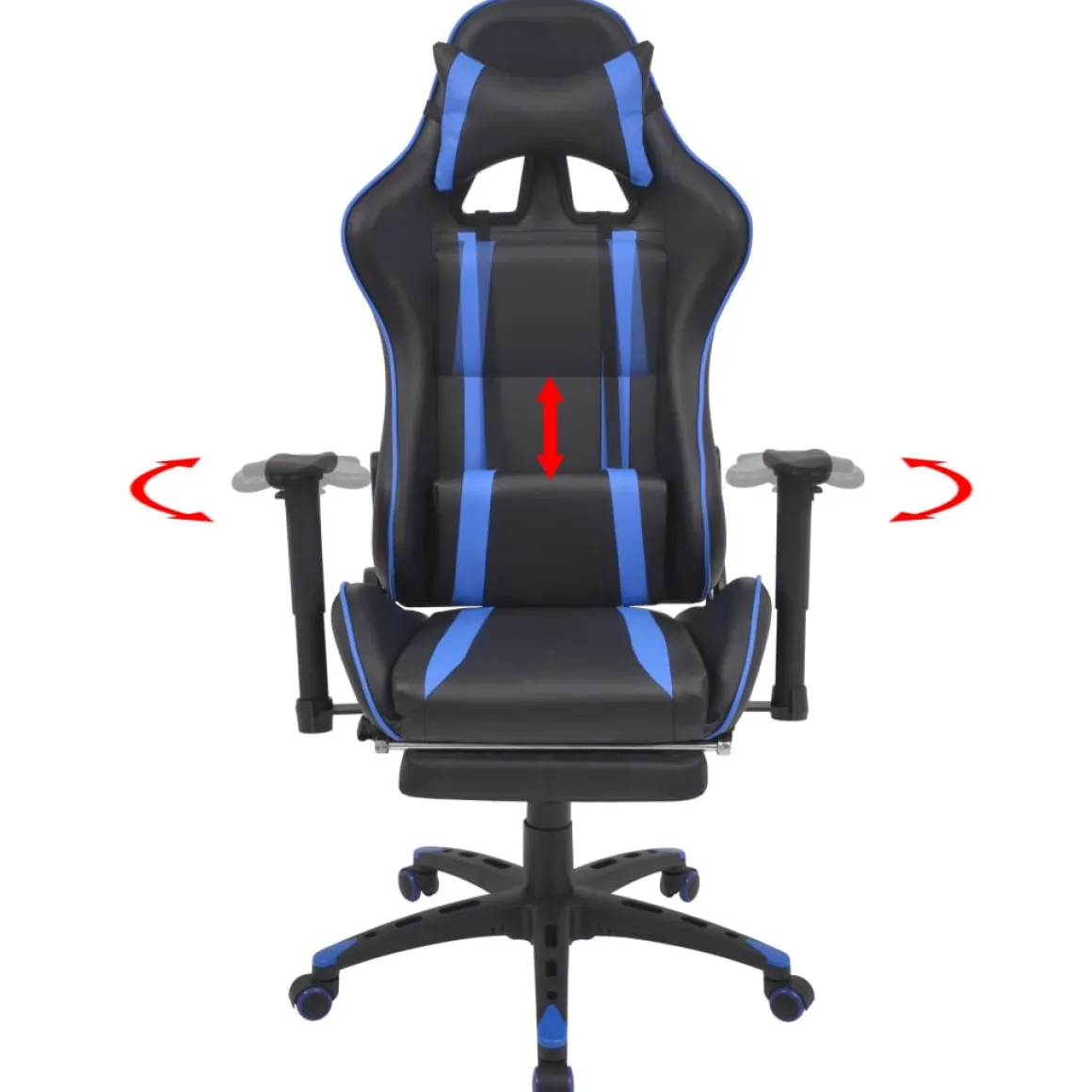 Silla de oficina Race altura regulable reclinable azul 126-136x70x71 cm