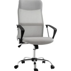 Silla de oficina Rex Homcom con respaldo alto 5 ruedas 109-119x50x64 cm