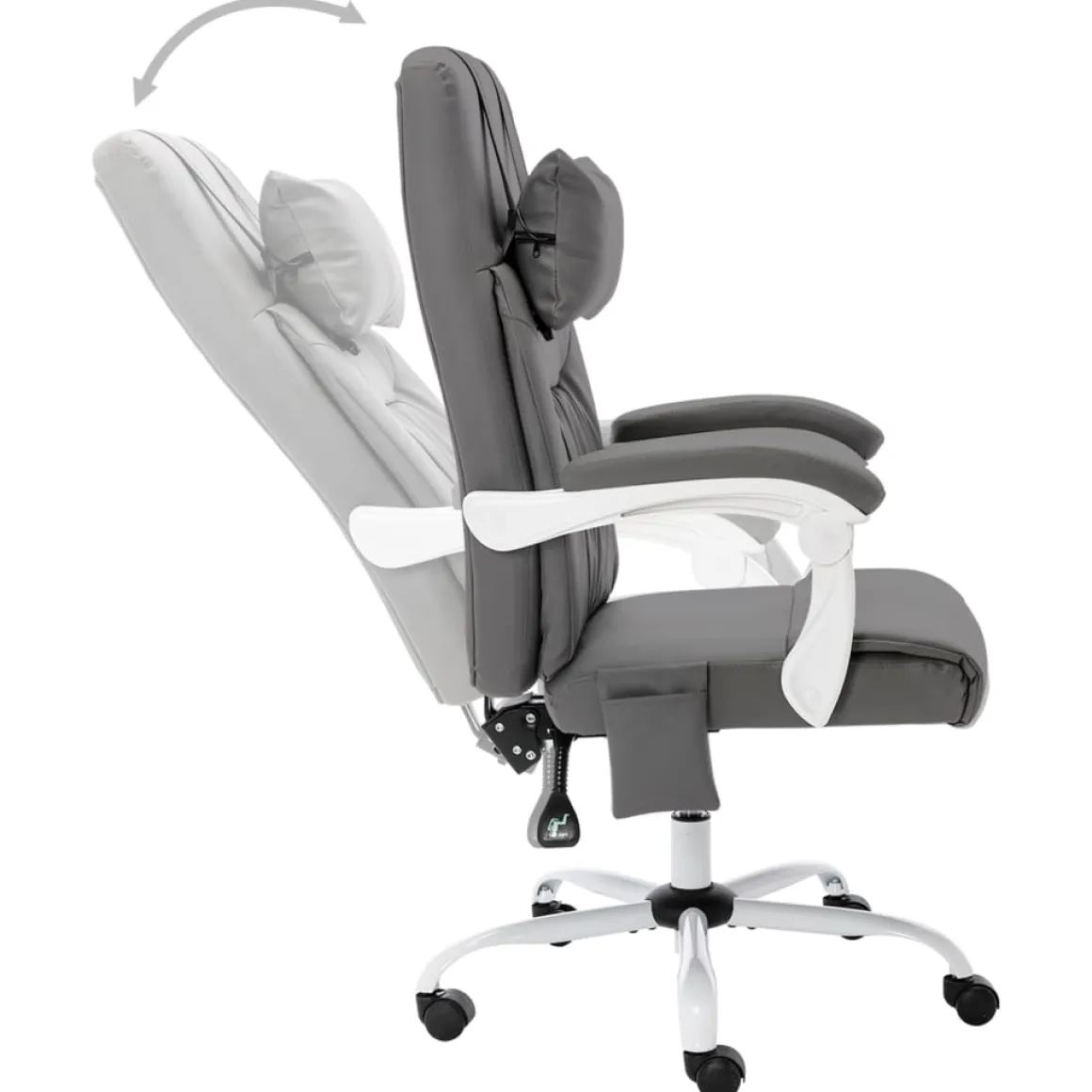 Silla de oficina Root función masaje reclinable 112-121x60x64 cm