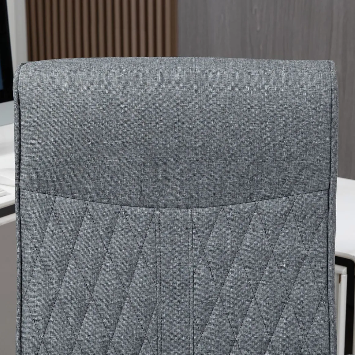 Silla de oficina Rosa Vinsetto altura regulable respaldo reclinable gris 102-112,5x72x65 cm