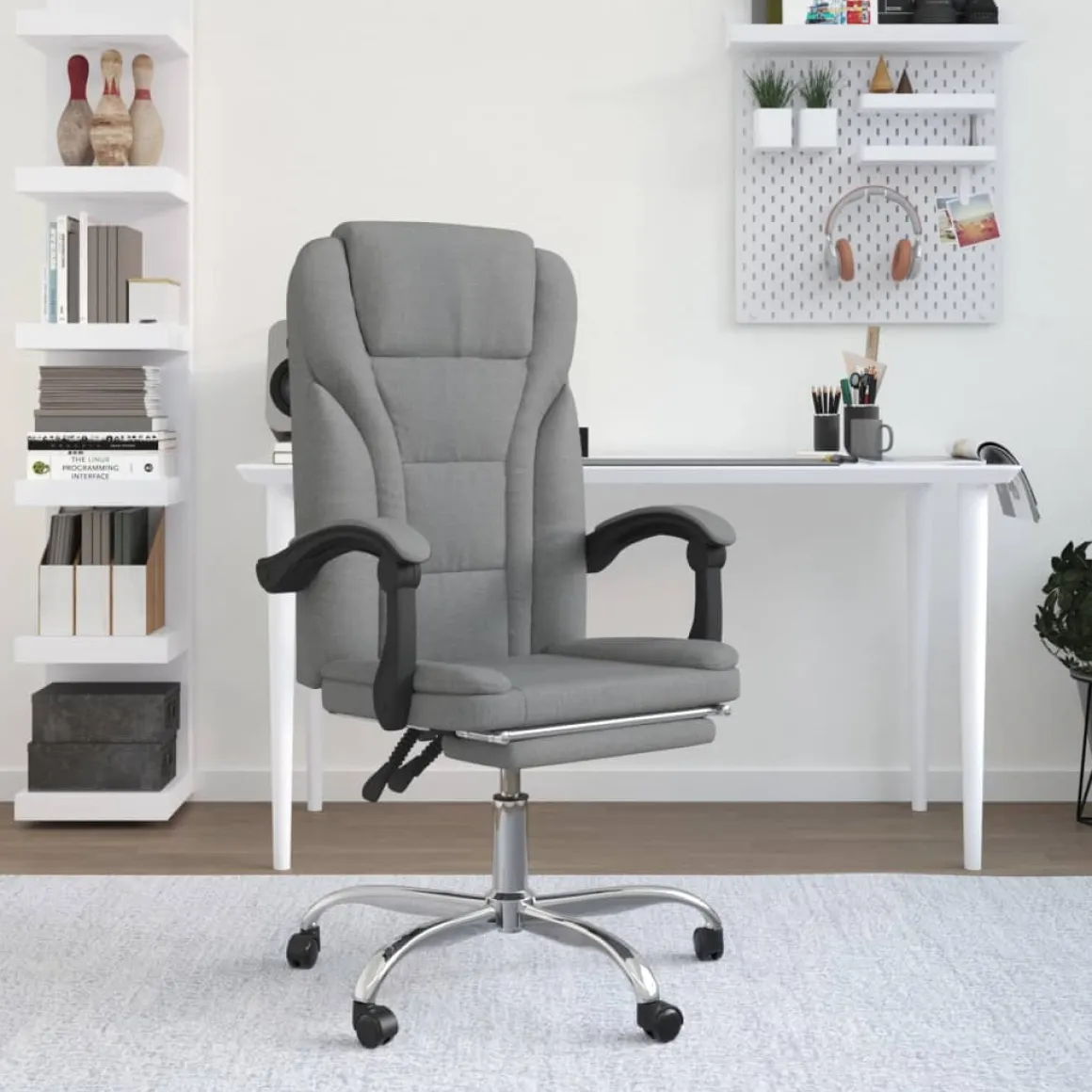 Silla de oficina Simos reclinable altura ajustable 112,5-122x63x56 cm
