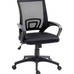 Silla de oficina Waco Homcom basculante con reposabrazos + ruedas 89-109x57x55 cm