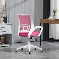 Silla de oficina Waco Homcom basculante con reposabrazos + ruedas 89-109x57x55 cm