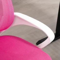 Silla de oficina Waco Homcom basculante con reposabrazos + ruedas 89-109x57x55 cm