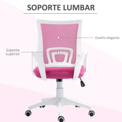 Silla de oficina Waco Homcom basculante con reposabrazos + ruedas 89-109x57x55 cm