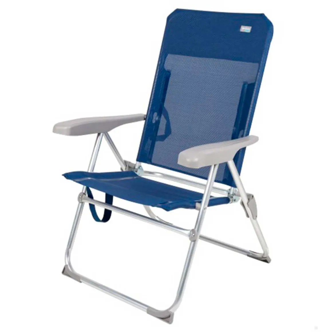 Silla de playa Aktive Beach 6 posiciones azul 94x53x60 cm