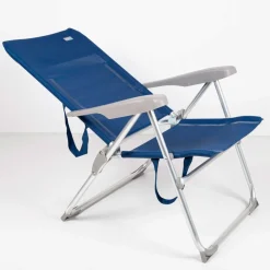 Silla de playa Aktive Beach 6 posiciones azul 94x53x60 cm