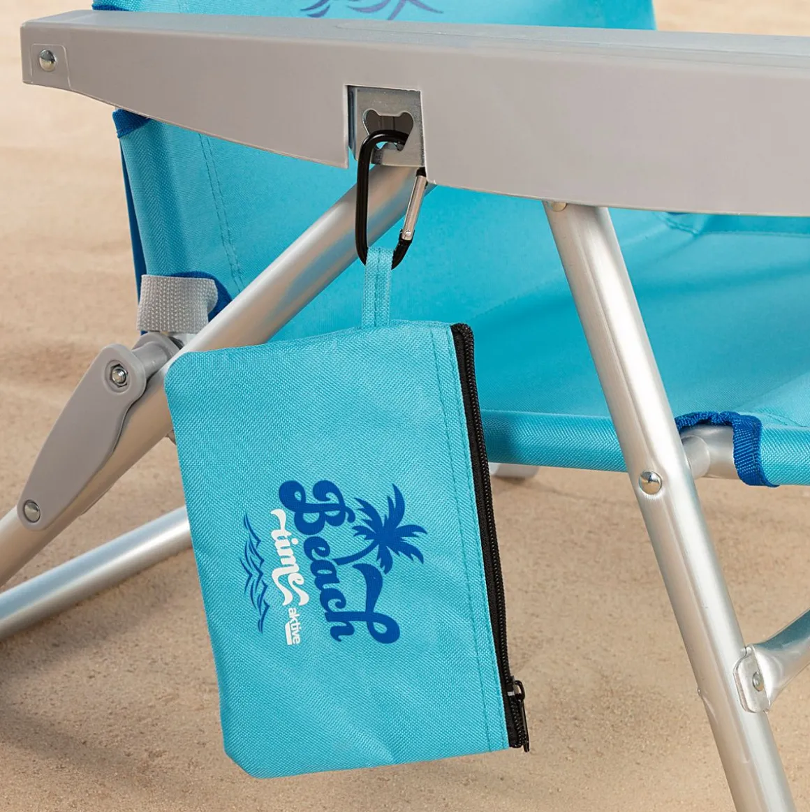 Silla de playa Aktive reclinable 5 posiciones azul