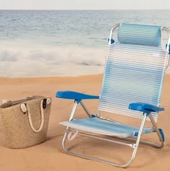 Silla de playa Aktive reclinable + reposabrazos