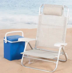Silla de playa Aktive reclinable + reposabrazos