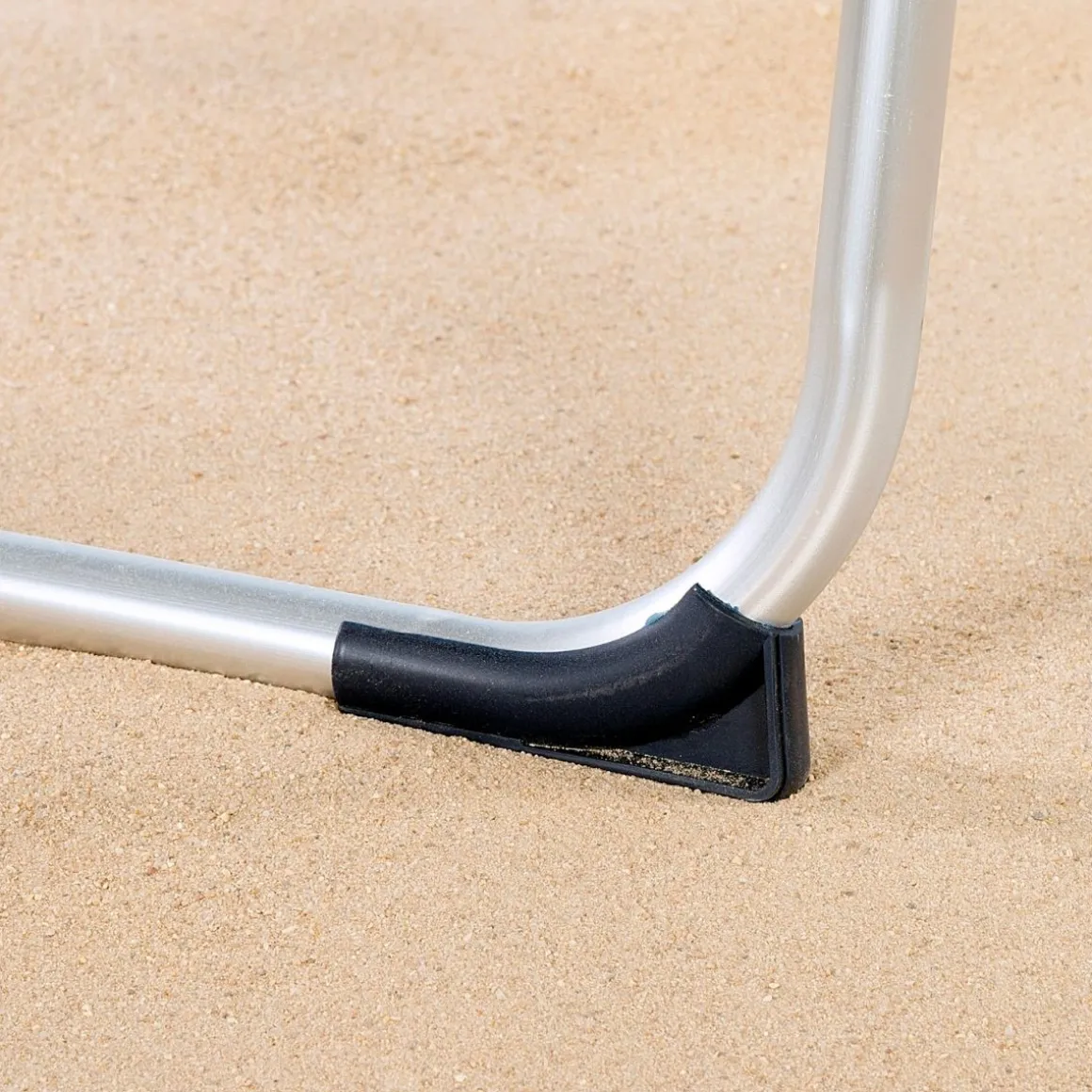 Silla de playa baja Aktive reclinable 4 posiciones + cojín azul 76x57x45 cm
