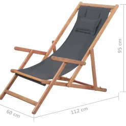 Silla de playa Brisa diseño plegable 95x112x60