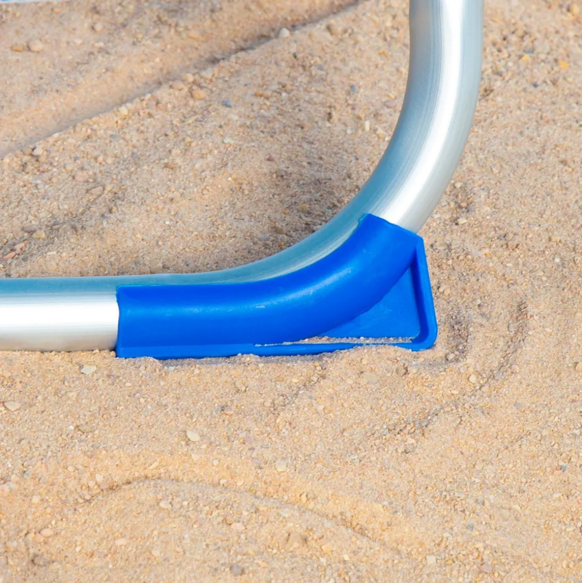 Silla de playa Mallorca Aktive cojín + bolsillos + asa azul claro