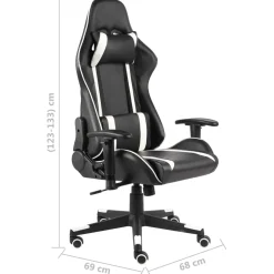 Silla gaming Ayton altura regulable + respaldo reclinable 123-133x60x69 cm