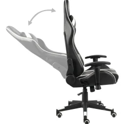 Silla gaming Ayton altura regulable + respaldo reclinable 123-133x60x69 cm