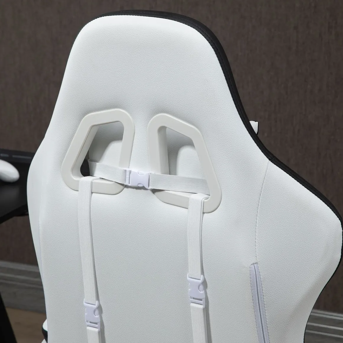Silla gaming Blane Vinsetto altura regulable con reposapiés blanco 121-129x65x65 cm