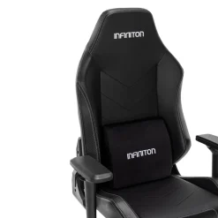 Silla gaming Infiniton GSEAT-MS reclinable 180º con cojín lumbar negro 131-141x75x48-58 cm