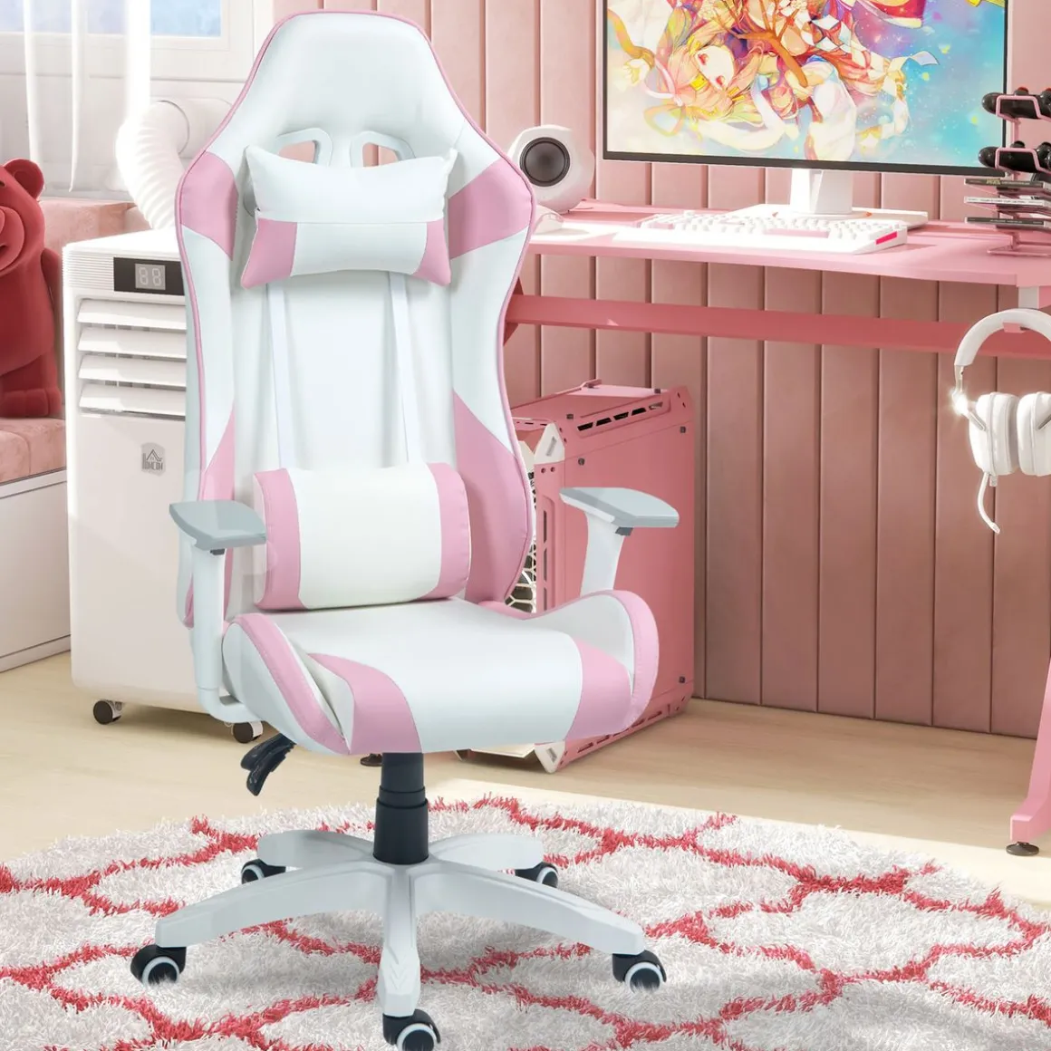 Silla gaming Powick Homcom altura ajustable 120-128x67x60 cm