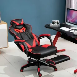 Silla gaming regulable con reposapiés