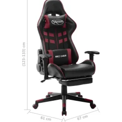 Silla gaming Soul altura regulable con reposapiés 123-133x67x61 cm