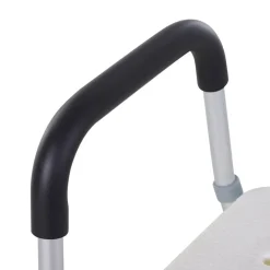 Silla para ducha Homcom regulable con respaldo+reposabrazos blanco 71-84x51,5x43,5 cm