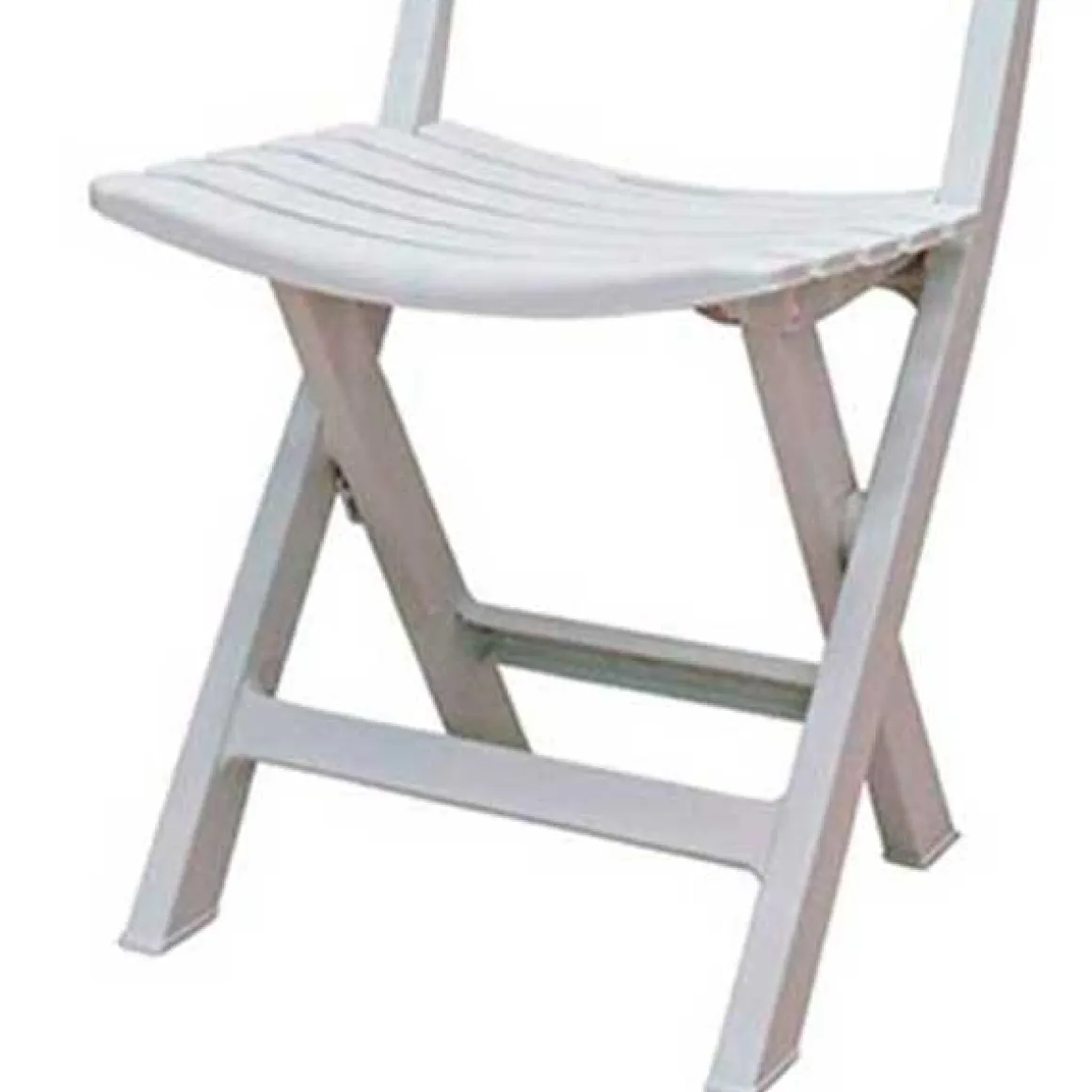 Silla plegable Birki blanco 78x44x41 cm