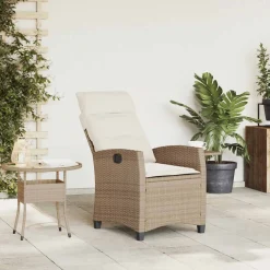 Sillón de jardín Callangate respaldo reclinable + mesa lateral 94x65x58 cm
